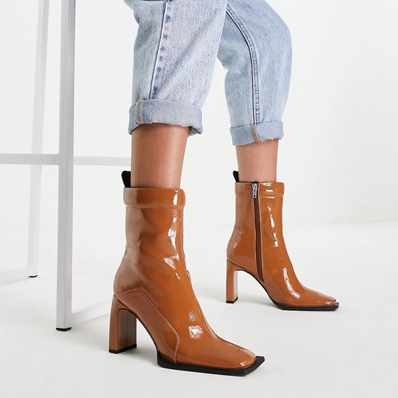 ASOS Shoes - ASOS Brown Patent Boots